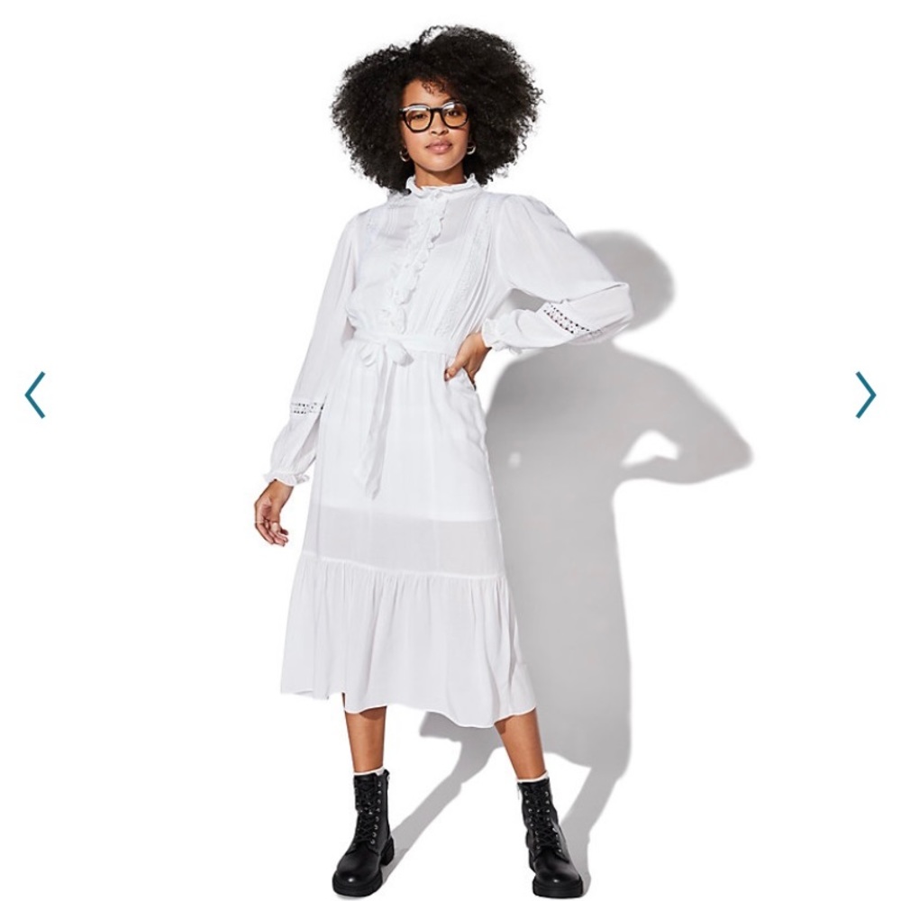 Juniors' Vylette Peasant Belted Midi Dress